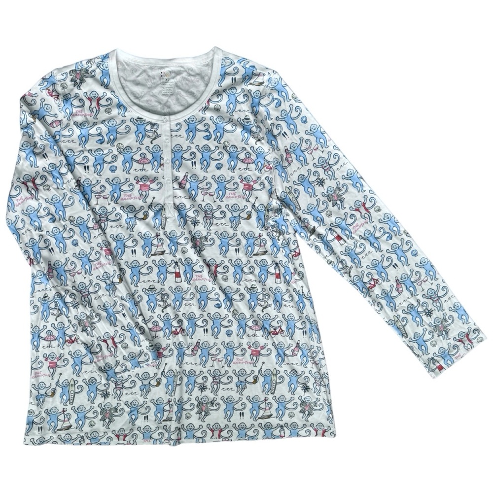 Roller Rabbit Blue and Pink Pajama Set - Picture 2 of 7